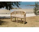 Gardenson Gartenbank, Natur, Holz, Teakholz, massiv, 2-3-Sitzer, 150x87x61 cm,