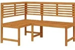 vidaXL Eckbank,, Braun, Holz, 100x91x140 cm, Gartenm&ouml;bel, Gartenb&auml;nke