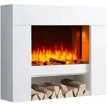 Elektrokamin, Wei&szlig;, Metall, Holzwerkstoff, 100x83x28 cm, Fernbedienung,