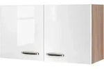 FlexWell K&uuml;chenoberschrank, Sonoma Eiche, Wei&szlig; Hochglanz, Holzwerkstoff, 1 F&auml;cher,