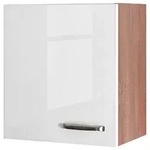 FlexWell K&uuml;chenoberschrank, Sonoma Eiche, Wei&szlig; Hochglanz, Holzwerkstoff, 1 F&auml;cher,