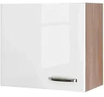 FlexWell K&uuml;chenoberschrank, Sonoma Eiche, Wei&szlig; Hochglanz, Holzwerkstoff, 1 F&auml;cher,