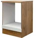 FlexWell Herdumbauschrank, Eiche, Magnolie, Holzwerkstoff, 60x85x57 cm, Made in
