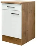 FlexWell K&uuml;chenunterschrank, Eiche, Magnolie, Holzwerkstoff, 1 F&auml;cher, 1