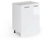 Vicco K&uuml;chenunterschrank, Wei&szlig; Hochglanz, Wei&szlig;, Holzwerkstoff, 1 F&auml;cher,