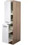 FlexWell Apothekerschrank, Sonoma Eiche, Wei&szlig; Hochglanz, Holzwerkstoff, einzeln