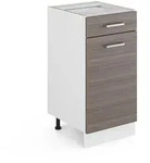 Vicco K&uuml;chenunterschrank, Grau, Wei&szlig;, Holzwerkstoff, 1 F&auml;cher, 1 Schubladen,