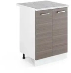 Vicco K&uuml;chenunterschrank, Grau, Wei&szlig;, Holzwerkstoff, 1 F&auml;cher, Rechteckig,