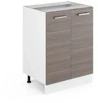 Vicco K&uuml;chenunterschrank, Grau, Wei&szlig;, Holzwerkstoff, 1 F&auml;cher, Rechteckig,
