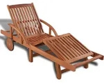 vidaXL Sonnenliege, Braun, Holz, 68x83x200 cm, Gartenm&ouml;bel, Gartenliegen