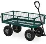 Relaxdays Handwagen, Mehrfarbig, Metall, Kunststoff, 50x53.5x109 cm, Gartenzubeh&ouml;r,