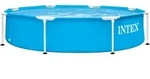 Intex Schwimmbecken, Blau, Metall, 244x51x244 cm, Freizeit, Pools und Wasserspa&szlig;,