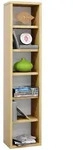 Mid.you Cd-Regal, Buche, Holzwerkstoff, 5 F&auml;cher, 21x97.4x20 cm, Wohnzimmer, Regale,
