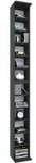 Mid.you Cd-Regal, Schwarz, Holzwerkstoff, 10 F&auml;cher, 21x183x20 cm, Wohnzimmer,