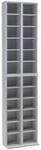 Mid.you Cd-Regal, Wei&szlig;, Holzwerkstoff, 20 F&auml;cher, 42x183x20 cm, Wohnzimmer, Regale,