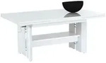 Mid.you Couchtisch, Wei&szlig;, Holzwerkstoff, rechteckig, Wange, 68x50-60x110-180 cm,