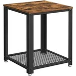 Boxxx Beistelltisch, Braun, Schwarz, Metall, Holzwerkstoff, quadratisch, eckig,