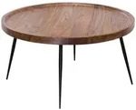 Mid.you Couchtisch, Sheesham, Holz, Sheesham, massiv, rund, konisch, 75x39x75...
