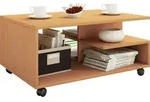Mid.you Couchtisch, Buche, Holzwerkstoff, rechteckig, 80x40x50 cm, Stauraum,