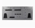 Lochwand, Grau, Metall, 119.5x59.5x2.5 cm, Freizeit, Heimwerken, Werkstatt