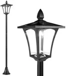Outsunny Solar, Schwarz, Metall, 18x160x18 cm, Dekoration, Windlichter & Laternen,