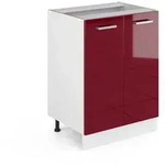 Vicco K&uuml;chenunterschrank, Rot, Wei&szlig;, Holzwerkstoff, 1 F&auml;cher, Rechteckig,