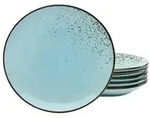 Creatable Desserttellerset, Pastellblau, Keramik, 6-teilig, rund, Essen &...