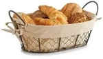 Zeller Korb, Beige, Metall, 21x11x30 cm, K&uuml;chenzubeh&ouml;r, Brotk&auml;sten & Brotk&ouml;rbe