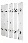 Wandgarderobe, Wei&szlig;, Metall, Holzwerkstoff, 65x100x9 cm, Garderobe,