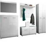 Carryhome Garderobe Adana, Wei&szlig;, Holzwerkstoff, 5-teilig, 275x200x39 cm, Garderobe,