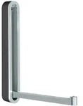 Wandhaken, Mehrfarbig, Schwarz, Silber, Metall, Kunststoff, oval, 2.1x16x2.1-15.6 cm,