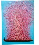 Kare-Design Bild, Blau, Rosa, Holz, Textil, Fichte, massiv, rechteckig, 80x100x3.5
