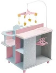 Teamson Kids Puppen-Wickeltisch,, Grau, Holzwerkstoff, Spiel/Spielzeug,...