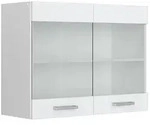Vicco K&uuml;chenglasschrank, Wei&szlig; Hochglanz, Wei&szlig;, Holzwerkstoff, 1 F&auml;cher,
