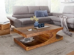 Mid.you Couchtisch, Sheesham, Holz, Sheesham, massiv, rechteckig, Sockel, 70x38x118