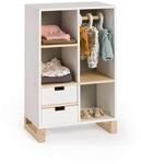 Musterkind Puppenkleiderschrank Viola, wei&szlig;/natur/grau, Holz, 20x50x32 cm, EN 71,