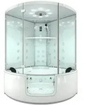 AcquaVapore by Sandra Jentho Dampfdusche, Wei&szlig;, Glas, Kunststoff, Metall, Dreieckig,