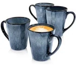 S&auml;nger Kaffeebecher, Blau, Keramik, 4-teilig, 27x18.5x25.2 cm, kratzfest,...