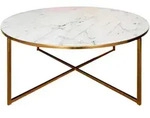 Livetastic Couchtisch Marmor, Grau, Wei&szlig;, Gold, Metall, Glas, Marmoroptik,...
