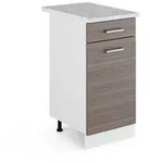 Vicco K&uuml;chenunterschrank, Grau, Wei&szlig;, Holzwerkstoff, 1 F&auml;cher, 1 Schubladen,