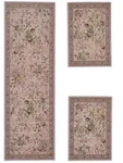 Theko Flachwebteppich, Rosa, Textil, Floral, Freiform, 70x400 cm, f&uuml;r