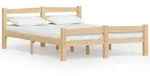 vidaXL Massivholzbett, Braun, Holz, 120x200 cm, Schlafzimmer, Betten