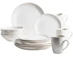 M&auml;ser Kombiservice Frozen, Wei&szlig;, Keramik, 16-teilig, 340 ml,550 ml, 34.7x32x35 cm,