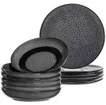 Leonardo Living Tafelservice, Grau, Keramik, 12-teilig, 2x2x2 cm, Essen & Trinken,