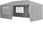 Juskys Partyzelt, Grau, Metall, 300x250x600 cm, Sonnen- & Sichtschutz, Pavillons &