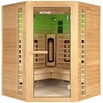 Home Deluxe Infrarotkabine, Braun, Holz, 150x190x150 cm, Freizeit, Wellness,