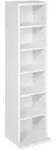 tectake Cd/Dvd, Wei&szlig;, Holz, 21x90x20 cm, Wohnzimmer, Regale, CD & DVD-Regale