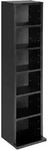 tectake Cd/Dvd, Schwarz, Holz, 21x90x20 cm, Wohnzimmer, Regale, CD & DVD-Regale