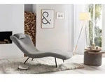 Livetastic Relaxliege, Hellgrau, Metall, 80x82x180 cm, Wohnzimmer, Sessel,