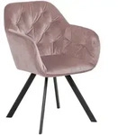 Carryhome Armlehnstuhl, Rosa, Textil, Flachrohr, 57.5x81.5x61.5 cm, Stoffauswahl,